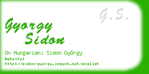 gyorgy sidon business card